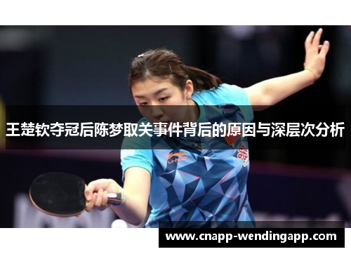 王楚钦夺冠后陈梦取关事件背后的原因与深层次分析 王楚钦夺冠后陈梦取关事件背后的原因与深层次分析